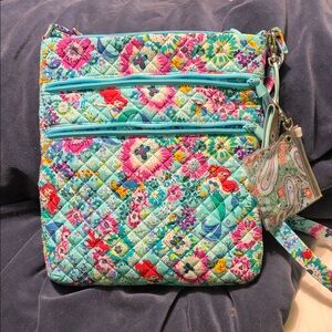 Little Mermaid Quilted Floral Vera Bradley Crossbody Bag